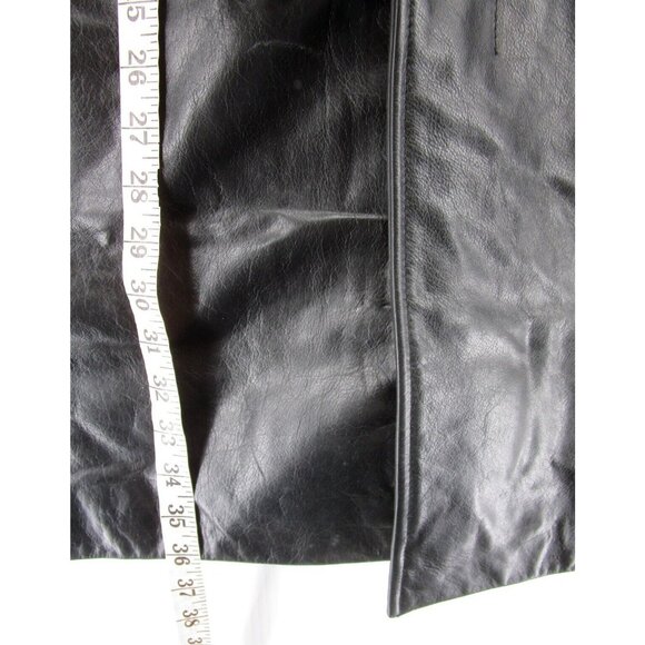 VINTAGE Banana Republic Leather Jacket Large Professional Y2K Overcoat - Picture 4 of 11